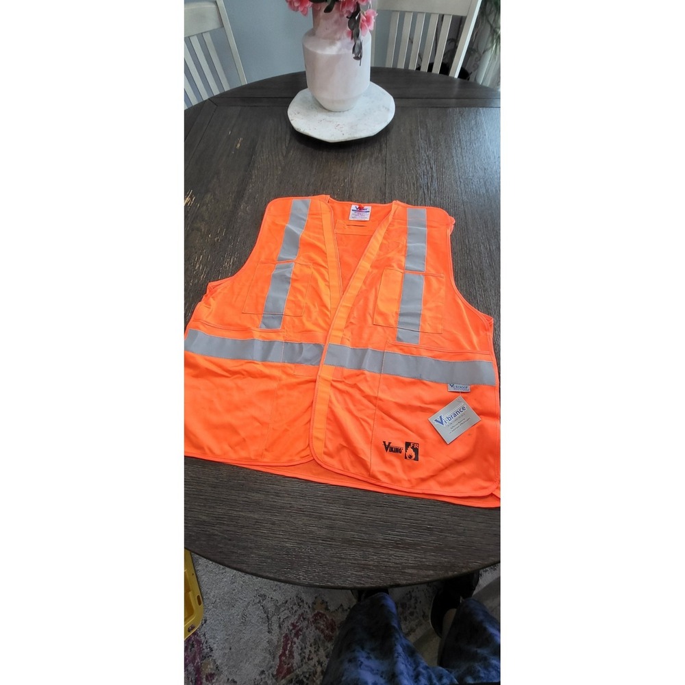 Viking Open Road Surveyor Safety Vest Large Class‎ 2 High Vis Orange Reflective